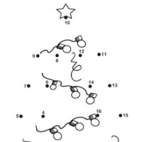 Ενώνω τους αριθμούς – χριστουγεννιάτικο δεντράκι